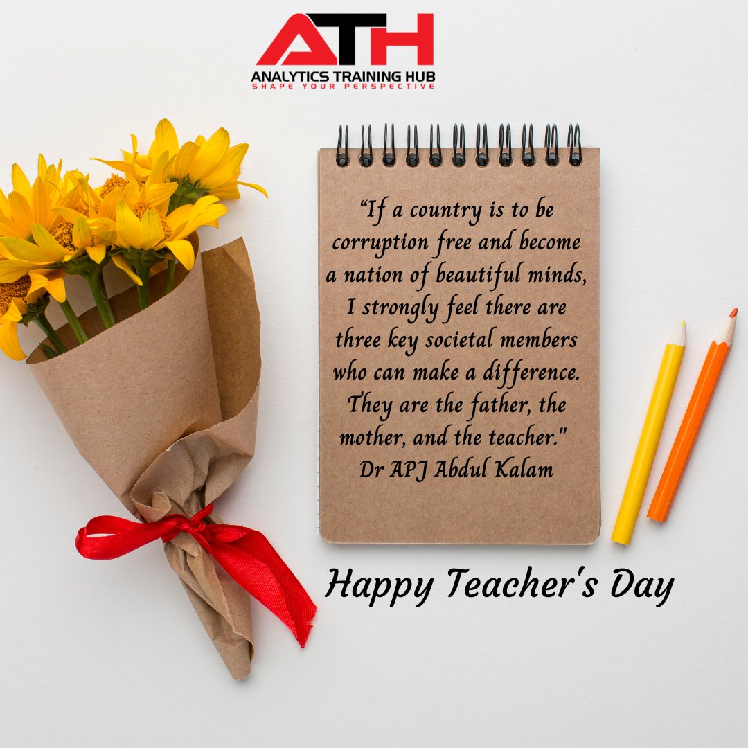 traininghub_hub's tweet photo. ATH Wishes to all our Trainers, Teachers Day!

#Tips #SmallBusiness #LetsWork #Anildhawanath #nishakanojiyaath #Future #Markets
#Startups #Partnerships #analyticstraininghub #python #tableau #Dataanalytics #SaaS https://t.co/Jh7VheRYa2