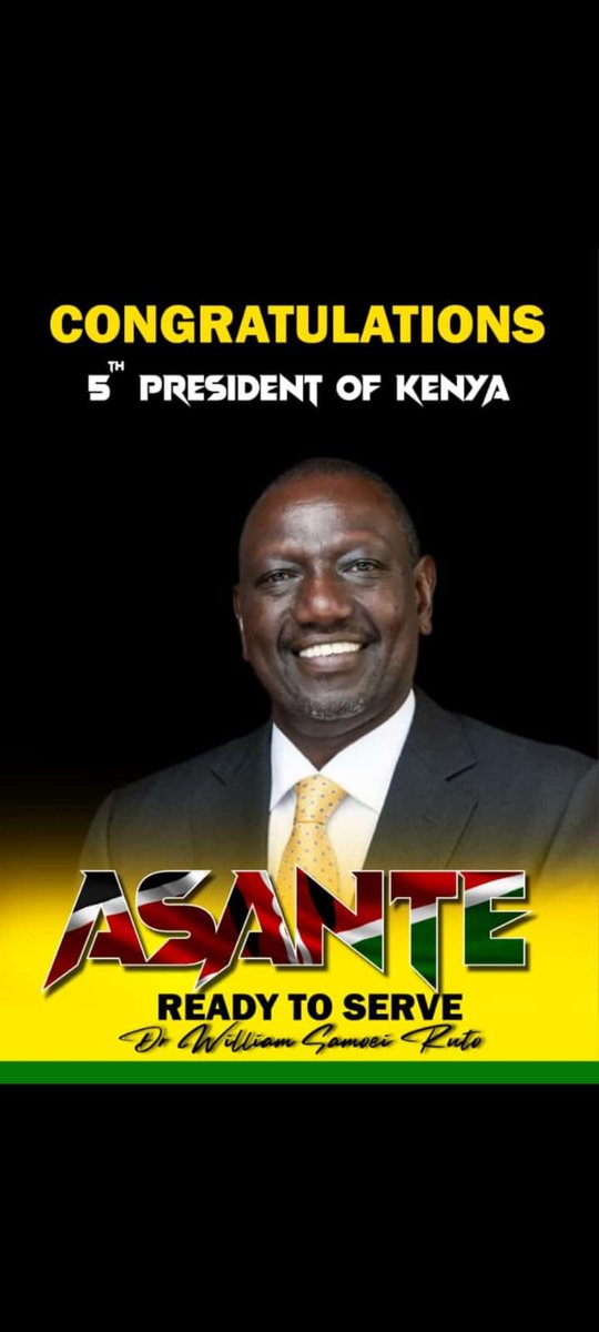 MadafuNewspaper's tweet photo. Hongera @WilliamsRuto https://t.co/DHhSPEOeON