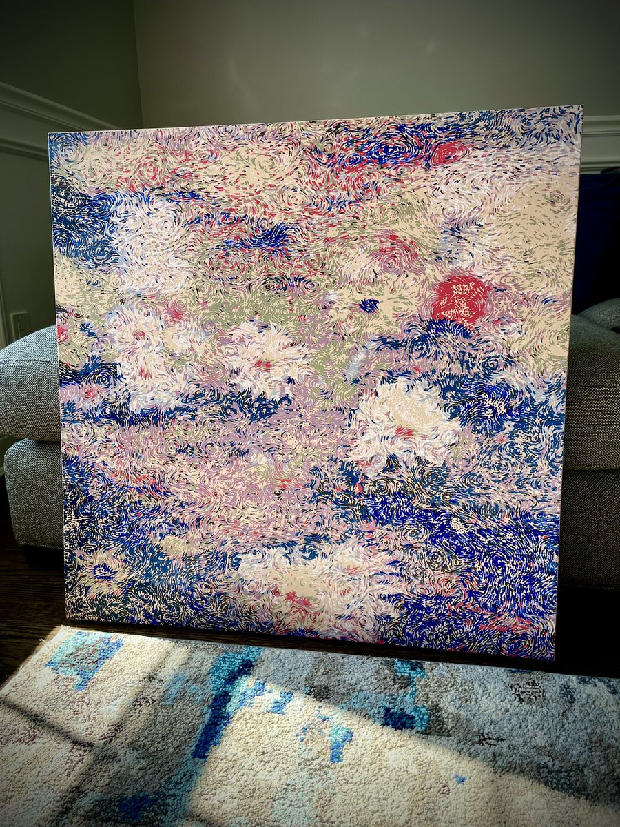 GM! Down by the River. Completed #plotter painting. Congrats <a href="/atllas_k/">Atlas</a> on your second acquisition and many many 🙏🙏🙏!! 🧵 👇

#generativeart #plottertwitter