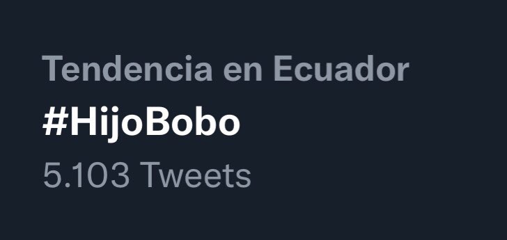 IsmaelUlloaEc's tweet photo. Veo que se andan “solidarizando” con el #HijoBobo porque ha sido tendencia ya 3días.
¿Solidarizarse con alguien que LINCHA mediáticamente a quienes no piensan igual a él (incluyéndome), que insulta por DM e “invita” a pelear cual #MiniGallazo?
Bien ridícula esa “solidaridad”. https://t.co/GKH96BCSBQ