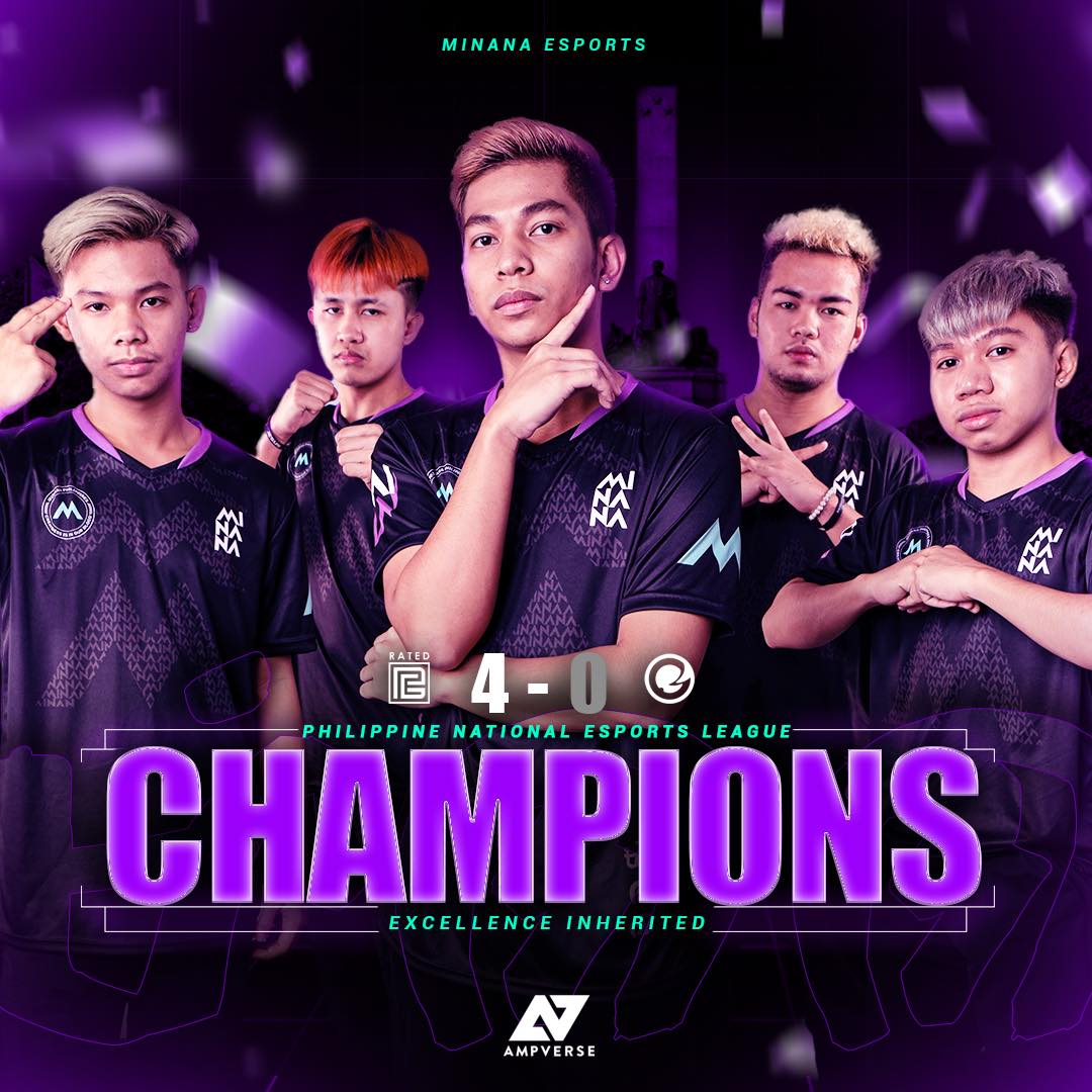 ampverseguild's tweet photo. Congratulations to the champions, Minana Esports for winning the Philippine National Esports League! ✨

Your AMP Guild fam is so proud of you. 💪

#Ampguild #Ampverse #Minana #MinanaEsports #eSports #ExcellenceInherited #GreatnessinourBlood @pnelofficial https://t.co/UQ6ygxOT8f