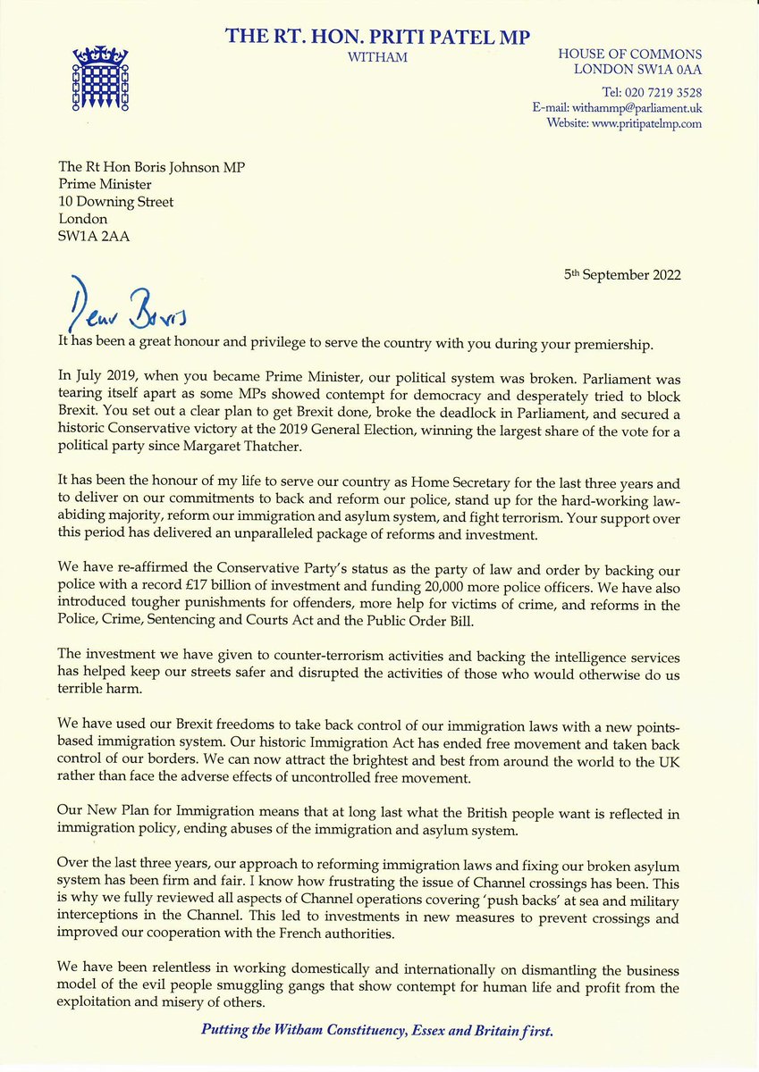 Priti Patel MP tweet media