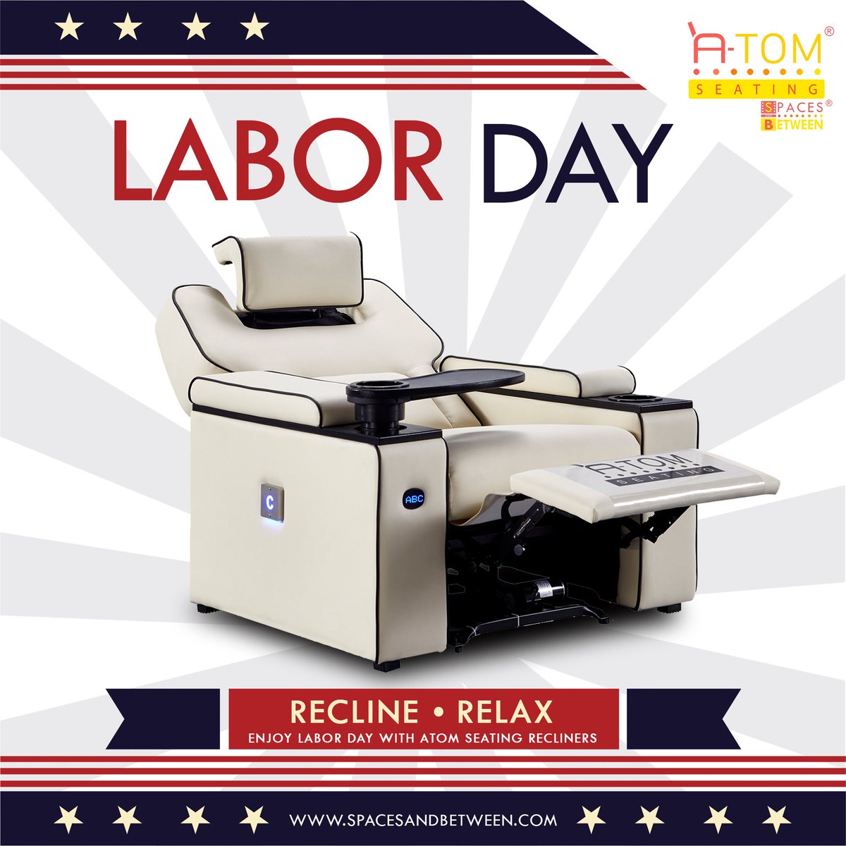 AtomSeating's tweet photo. Happy Labor Day to our employees, clients, and partners. Relax, unwind and enjoy one last summer hurrah!

#laborday #happylaborday #labordayweekend #laborday2022 #AtomSeating #inclinetorecline #celebratinglaborday #september https://t.co/CQHs9X22rW