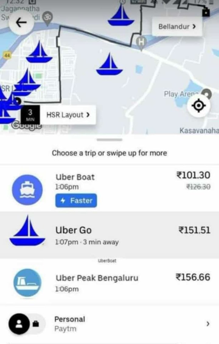 jai_dewani's tweet photo. Lol, ola has a lot of catching up to do....uber is in the lead 😂 https://t.co/GYbUR66wFL