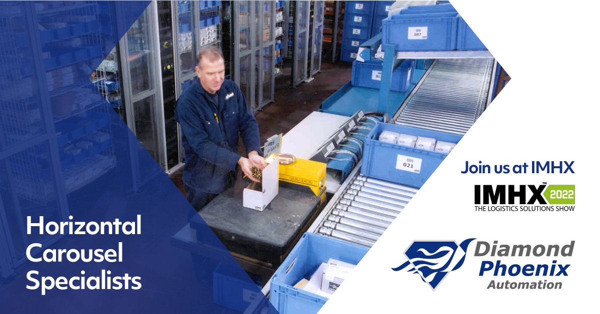 DPAlimited's tweet photo. Want to learn more about "#CarouselStorage"? Visit #IMHX22 and come talk to us at booth 5AM24. We're one of the market leaders in #design #integration and #installation.

#conveyorsystems #conveyors #automation #storagesolutions

🔗https://t.co/gsD31i7ycM https://t.co/gEFcmoiJWr