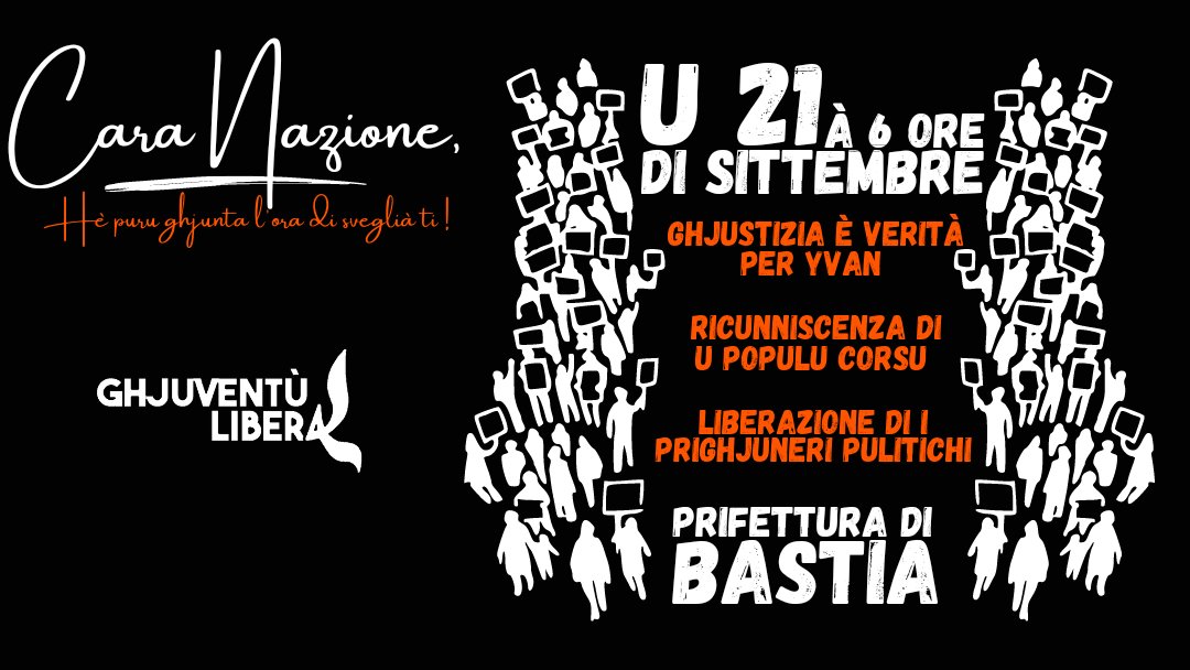 Per Yvan, per u nostru Populu, per i prighjuneri pulitichi, tutt'in Bastia u 21 !

facebook.com/events/s/rasse…