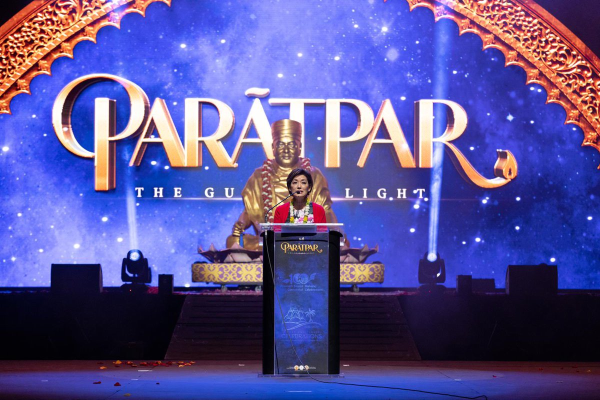 BAPS_PubAffairs's tweet photo. Yesterday, we were honored to have @RepYoungKim join us in celebrating the 10th anniversary of @BAPSLosAngeles and the 100th birth anniversary of its creator, His Holiness Pramukh Swami Maharaj. #PSM100 #BAPSLA10 https://t.co/FVoEtEWVJE