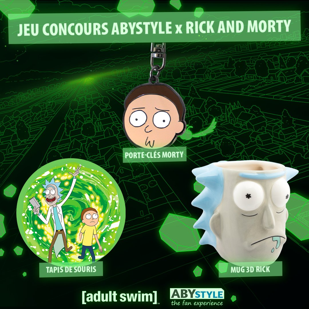 WarnerTVNext's tweet photo. 🛸 JEU CONCOURS 🛸

Rick et Morty sont de retour sur Adult Swim. Pour fêter la saison 6, nos copains d'ABYstyle t'offrent plein de cadeaux !

Pour participer : RT + Follow @AdultSwimFrance &amp; @_ABYstyle

Tirage au sort le 12/09 à 16h.
Règlement concours : https://t.co/MQSbZcOPEm https://t.co/WrodVBWlE1