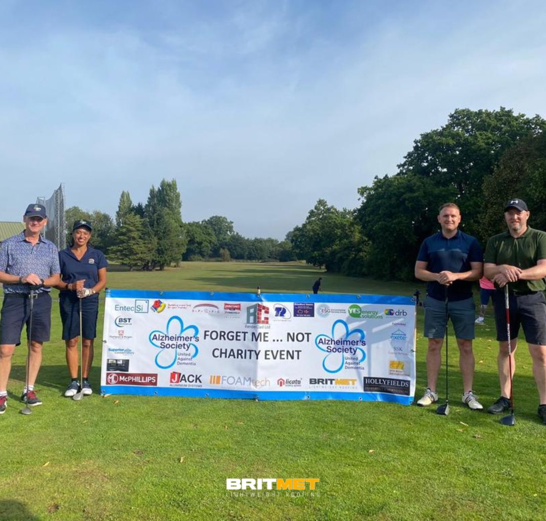 Britmet's tweet photo. Congratulations to our Senior Account Manager, Mark Newson, for competing in the Forget Me… Not Charity Golf Day and Black Tie Ball in loving memory of Ernie Player. Britmet are proud to sponsor the event that raised over £7000 for @alzheimerssoc! https://t.co/WK3yUkGMLa