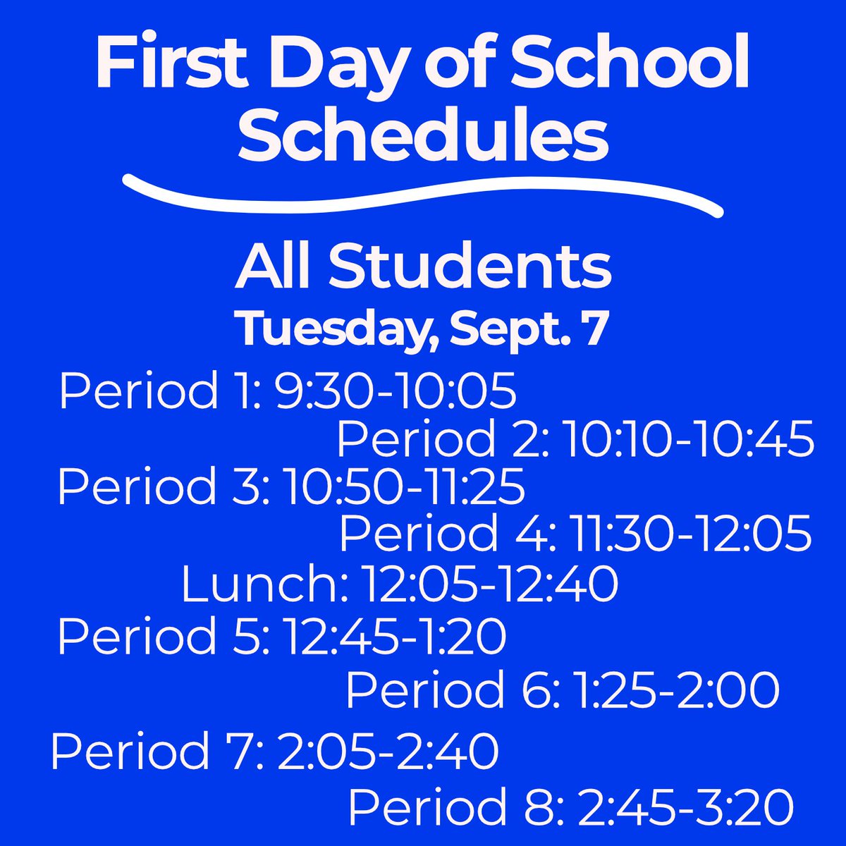 Hey Celts, as the first day of school approaches this week, make sure to remember your schedule! Can't wait to see everyone back!

#GoCelts #WorldClass #CelticPride