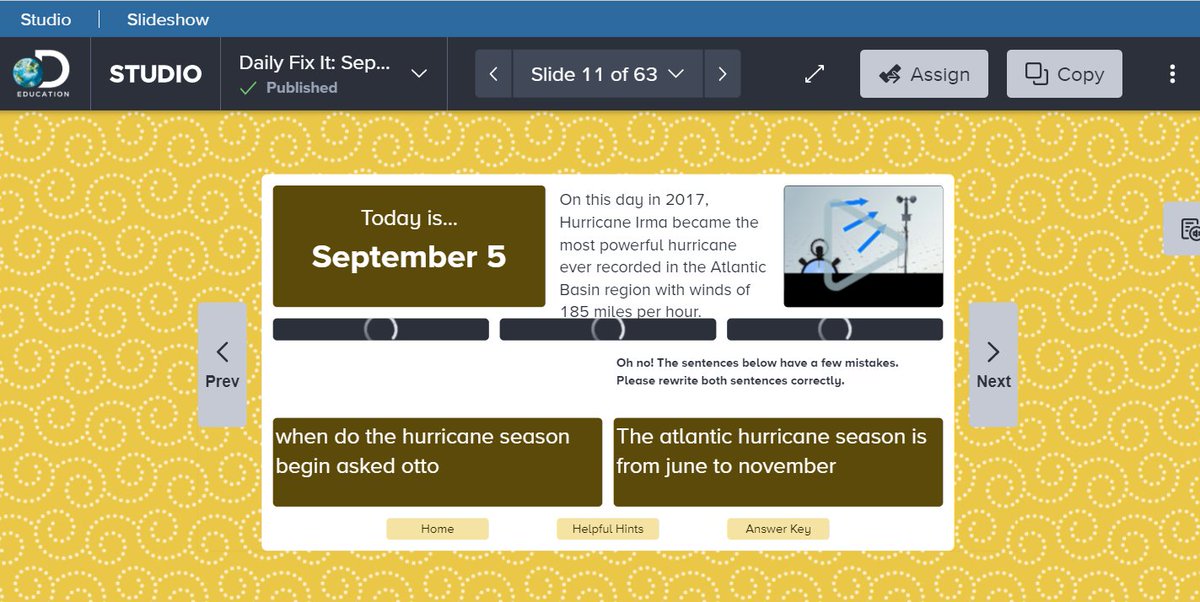 We use Discovery Ed's Daily-Fix It EVERY day in our classroom. It's a great resource for reviewing correct grammar, usage, and conventions! @itsccsd, <a href="/DiscoveryEd/">Discovery Education</a>, and <a href="/CherokeeSchools/">Cherokee Co. Schools</a>