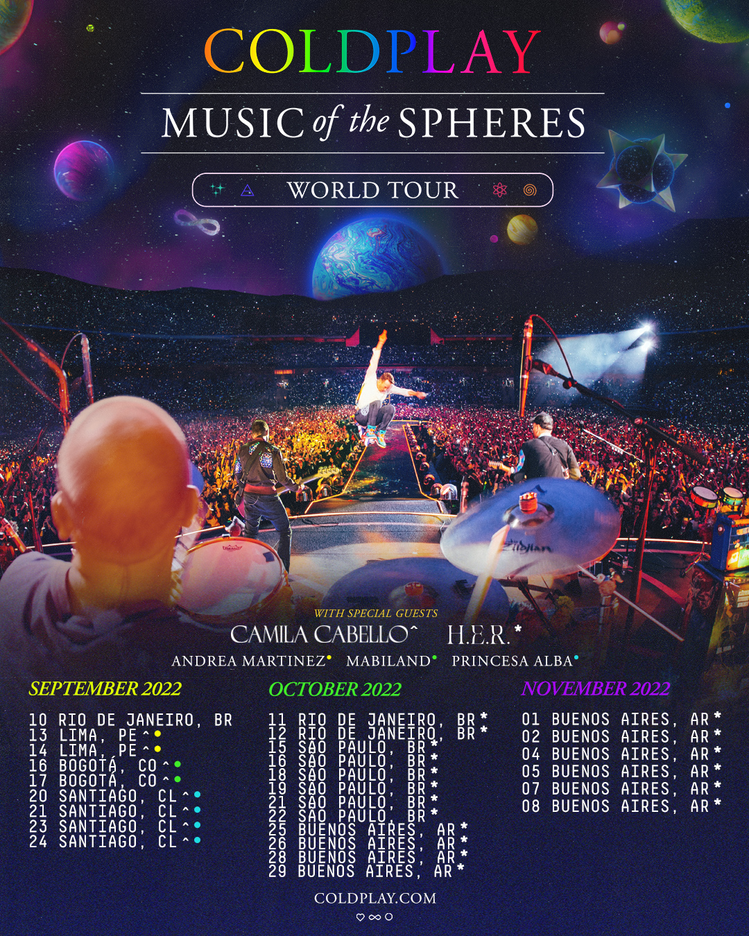 Coldplay on Twitter "We're very pleased to announce the opening acts