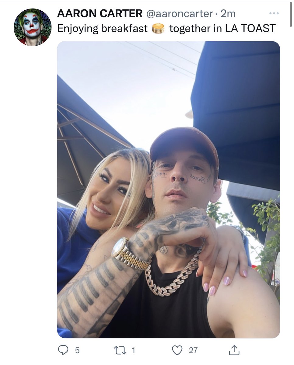 LrinceCarter's tweet photo. When you drive 50 miles for breakfast but canโt see your kid. #lrince #aaroncarter https://t.co/BOgVAS3QYO