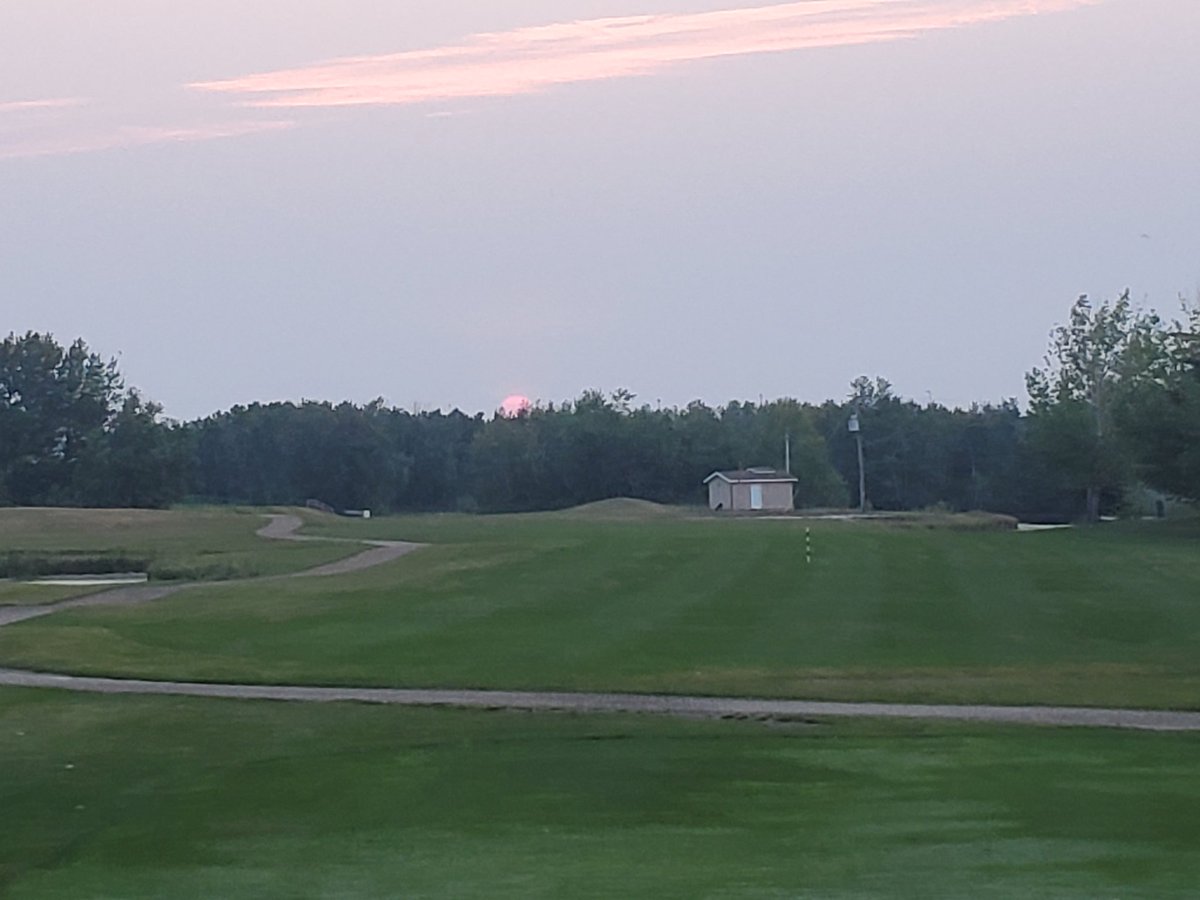 Smokey day today here....bothering me a bit honestly and usually it doesn't.  Sunrise today in photo.