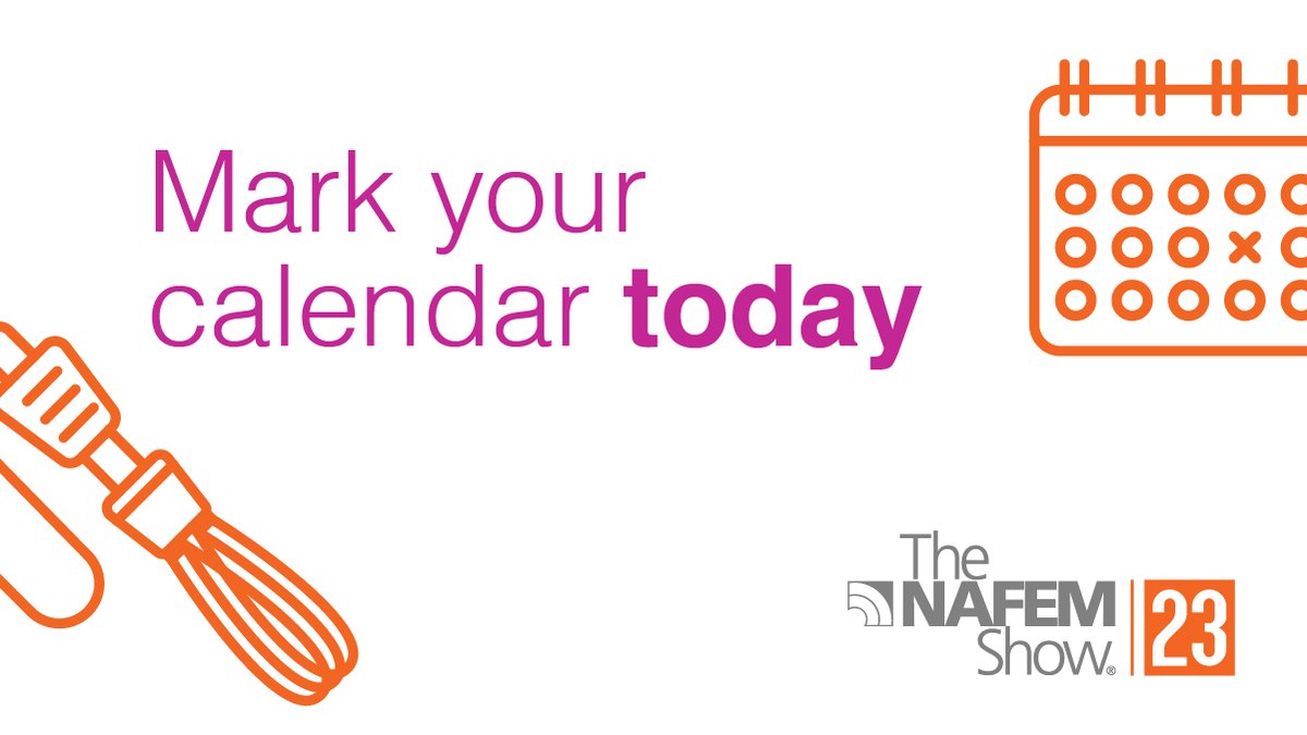 TheNAFEMShow's tweet photo. Get ready for 3️⃣ full days of foodservice E&S solutions, conversations and possibilities.
Check out The NAFEM Show schedule: https://t.co/DJdi0ox23m
#TheNAFEMShow #NAFEM23 #ShowSchedule https://t.co/20XM44kJPR