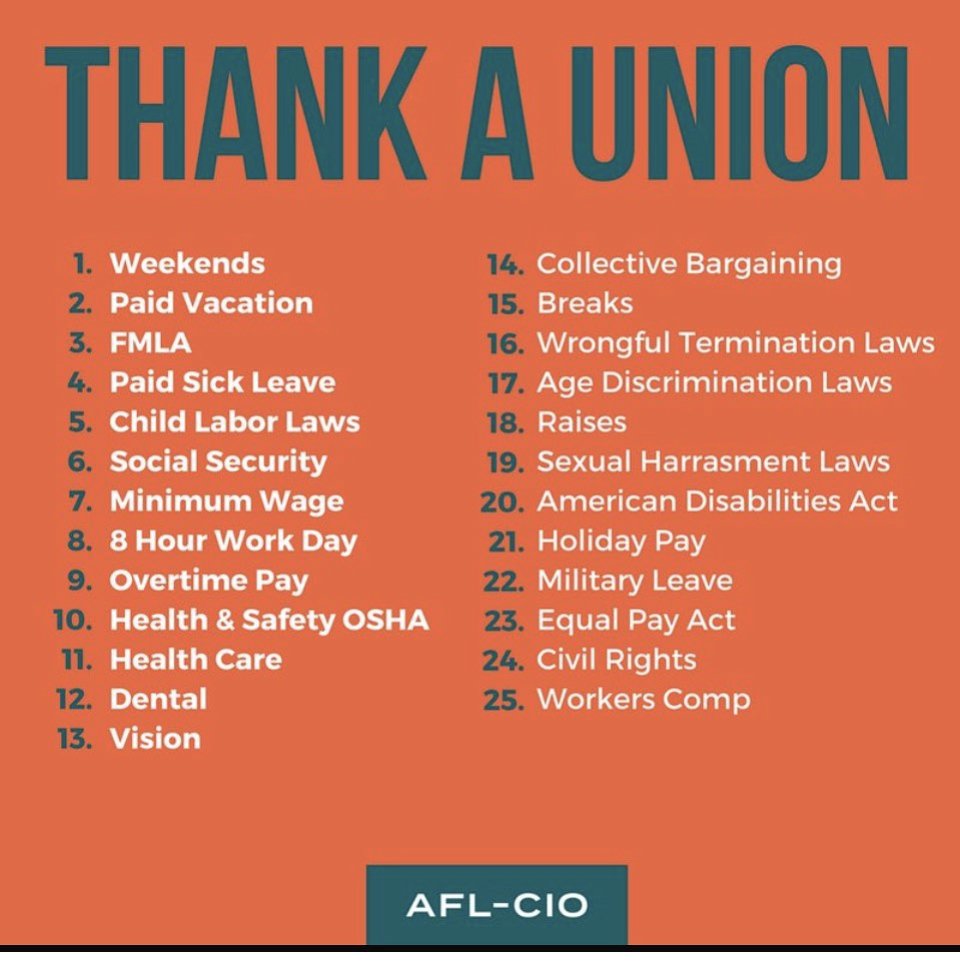 Thank a Union #LaborDay #UnionStrong ✊🏾✊🏽
