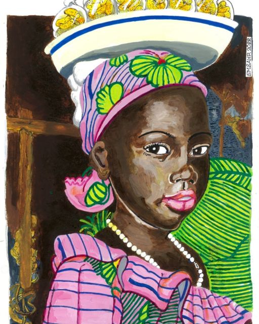 EmAndAhr's tweet photo. Painting of the peanut vendor from Kafanchan, Nigeria (1986).
"After a day's work at the mines, Mr. Ahrsa and myself would walk into town to eat at a restaurant and she would be waiting for us to buy some bags of peanuts"
- Marty
_
#art #gemmines #mines #artwork #paint #paint https://t.co/ffg69bP6S2