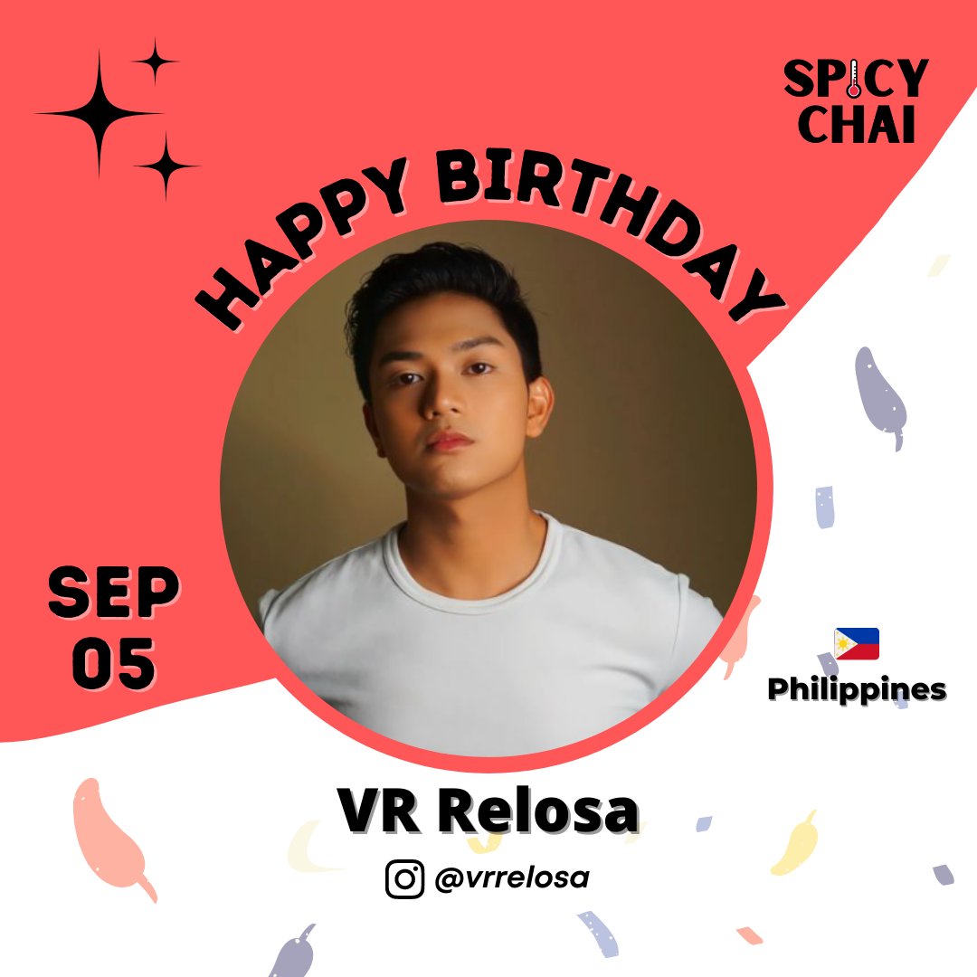 spicychai2021's tweet photo. Happy Birthday, VR Relosa! 🎉🌶 @vrrelosa

Did you know?
He is a Filipino actor.

#VRRelosa 
#CHEATtheseries 
#PinoyBL 
#SPICYCHAI https://t.co/h4DM2cSJjp