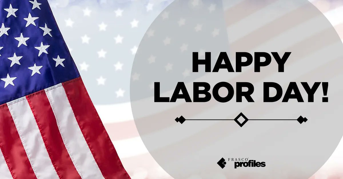 FrascoProfiles's tweet photo. #LaborDay is a well-deserved tribute for those who consistently work hard. No matter what kind of work you do, this day of rest is for you! https://t.co/hAKgAQgZYW