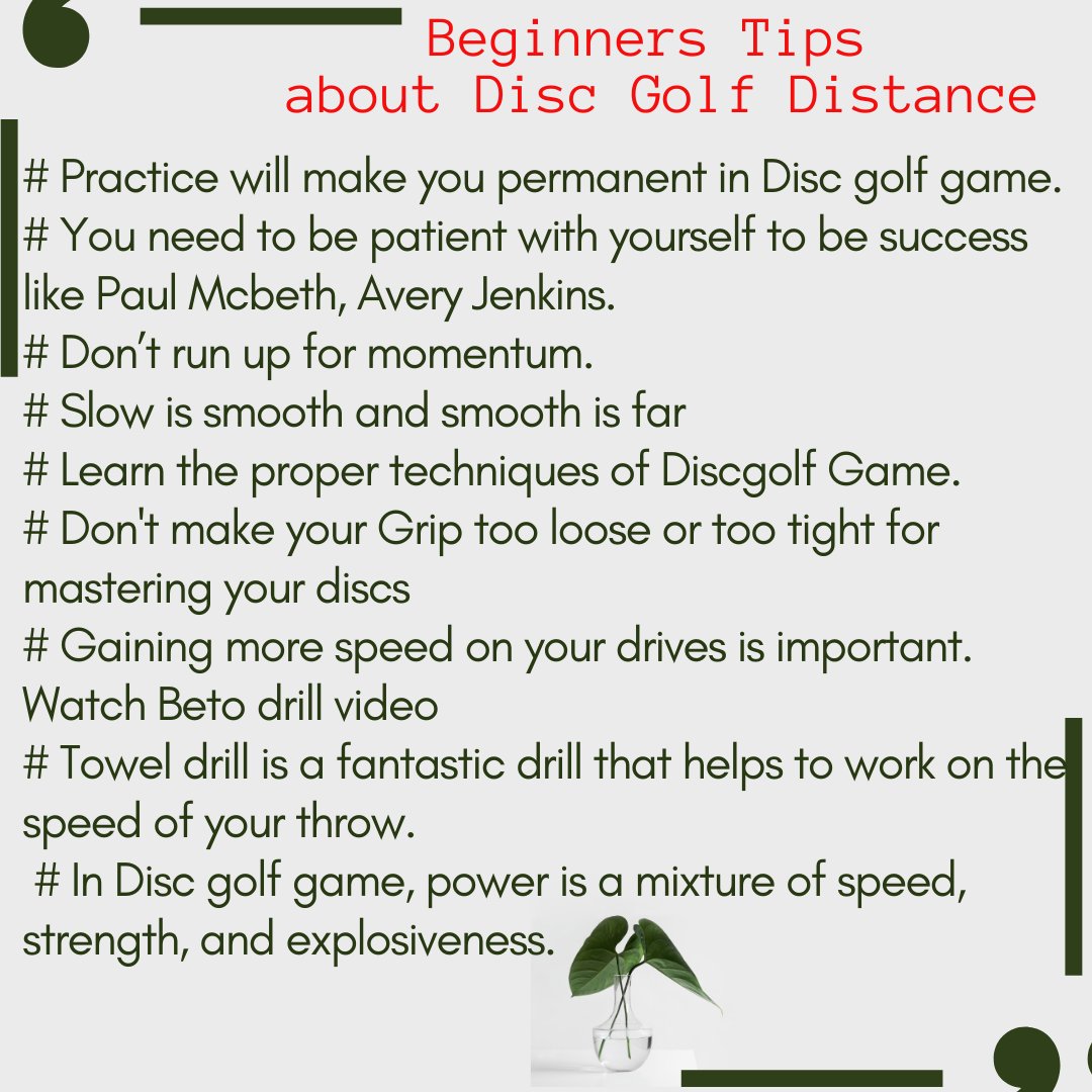 OurDiscGolf's tweet photo. Beginners' tips about Disc Golf Distance
#Discraft #Discgolf #PaulMcBeth #innova #dynamicdiscs #axiomdiscs #innovadiscs #discgolftips #discgolfvideos #discgolftutorial #pdga #frisbee #discgolfer #discgolfcourse #discgolfbasket https://t.co/dzpuQB0L9T