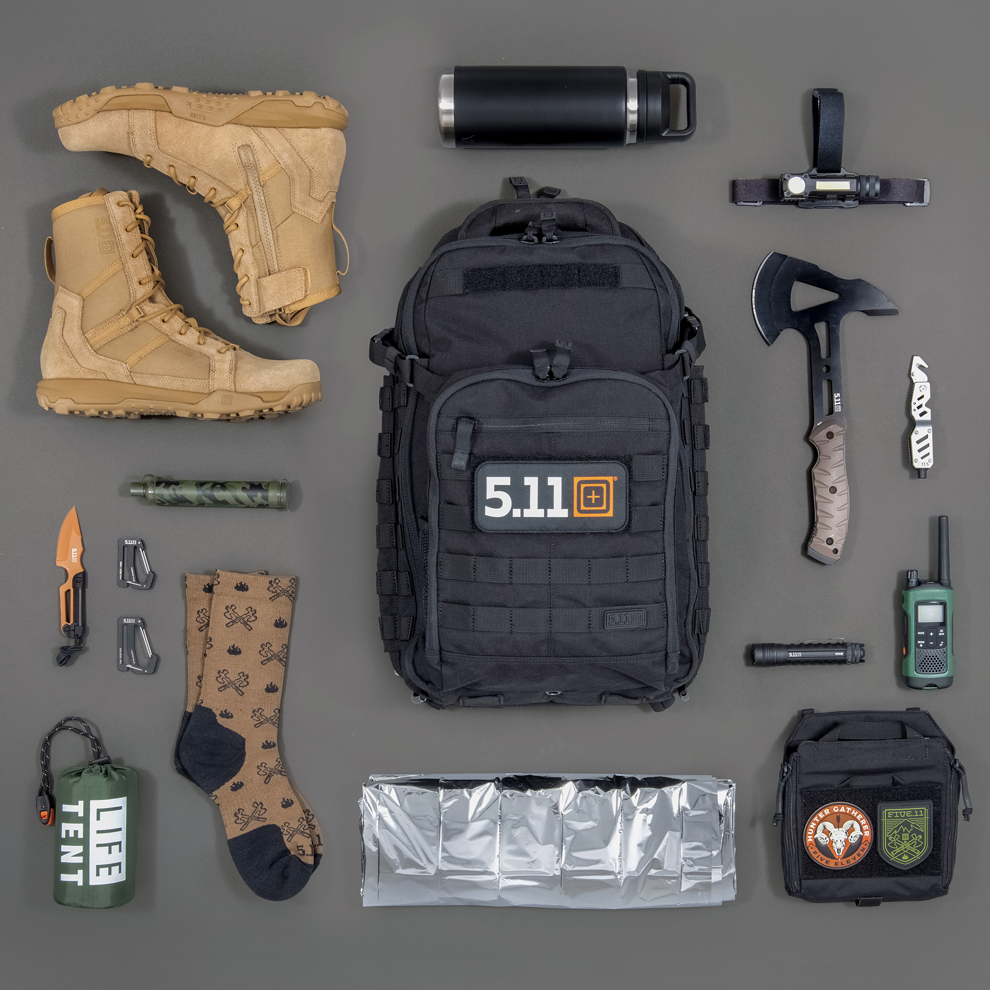 5.11 Tactical on X Hope for the best. you know the rest The All Hazards Nitro Backpack was designed to carry everything you need to prepare for the unexpected while maintaining