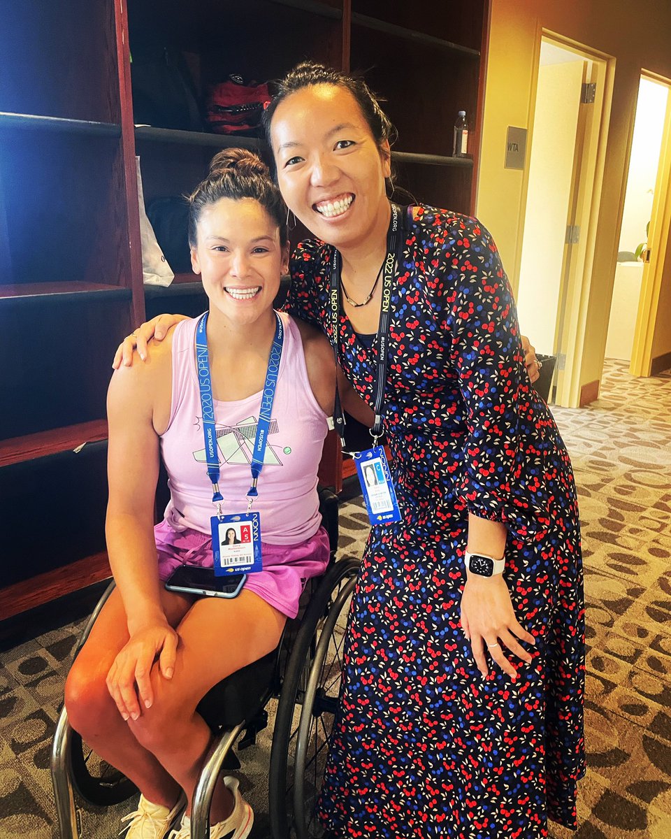 Two of our founding members &amp; Wimbledon doubles champs, <a href="/mathewson_dana/">Dana Mathewson</a> and <a href="/queen_v21/">Vania King</a> at the US Open! 

Cheer on Dana as she starts her US Open campaign on Wednesday! 🎾❤️