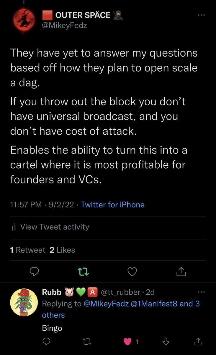 MikeyFedz's tweet photo. Welcome to $DAG
Where Rubb gets banned
Where Rev gets banned
I never get responded to on Twitter about my concerns.
Can’t you see $DAG is a cult?
Leads me to believe they will be the ones profiting in the network. #Cartelization
This is not openness. They lie
#TheyDuckMeLoL https://t.co/j1QsSXhQH7