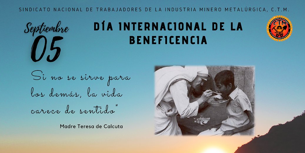 05 de Septiembre, Día Internacional de la Beneficencia.