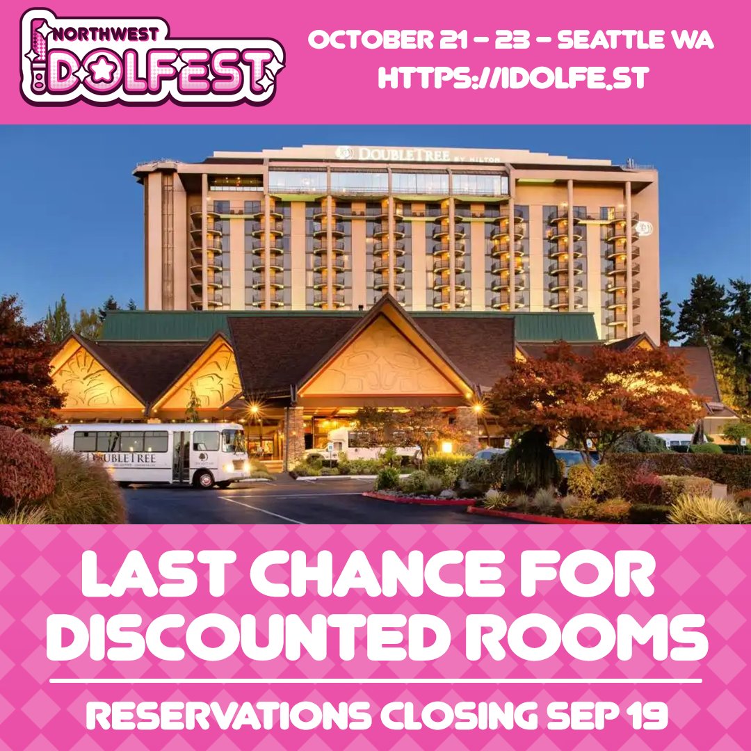 USIdolFes's tweet photo. Don't forget to pack your #nesos!
The cutoff date for booking a hotel room at our discounted rate is set for September 19! Be sure to reserve your room early. We want everyone fully hydrated and well-rested during the con! Ruby says do your best! https://t.co/AE9pbfYqsN