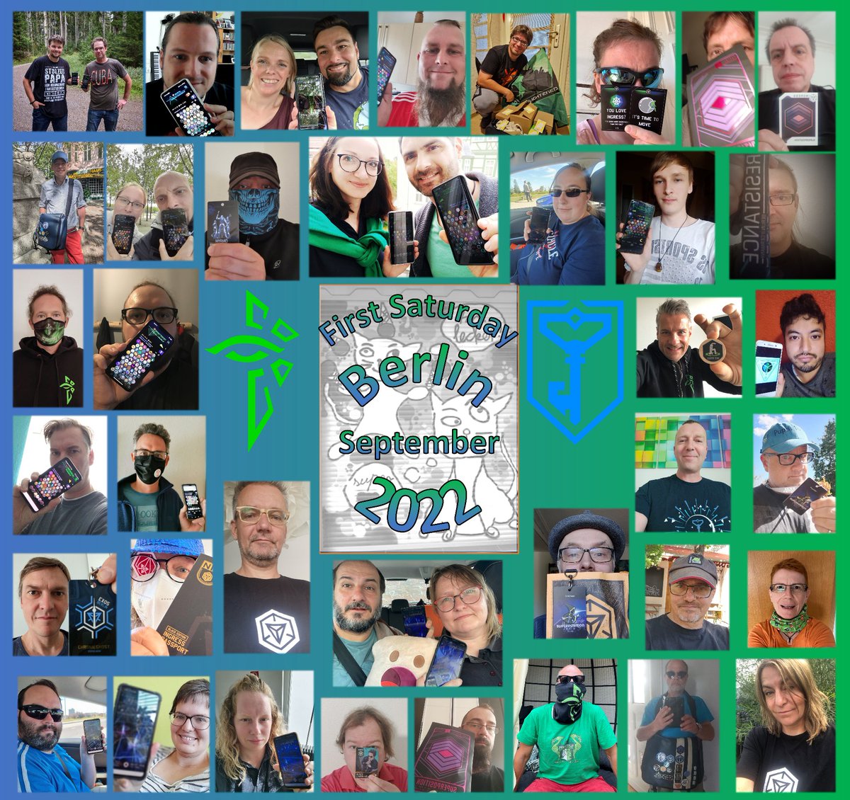 BerlinIngress's tweet photo. This third of September, a group of fifty-three ingress players went online in Berlin and recharged their portals. Another First Saturday finished! #IngressFS #IngressFSatHome https://t.co/x6P7leAbAq