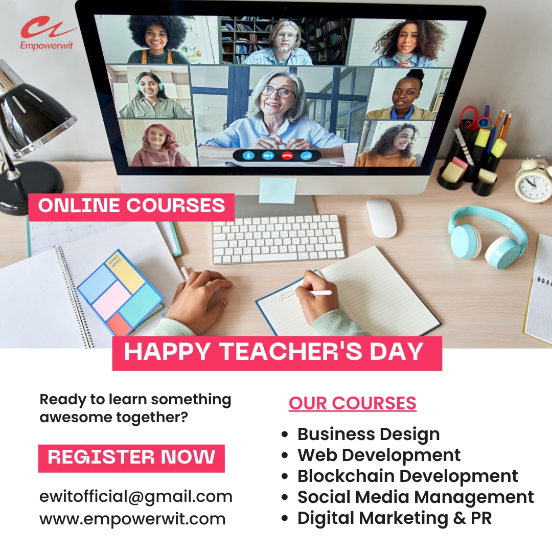 EWIT_Official's tweet photo. Happy Teacher's Day..
All Housewives! Are you ready to learn coding?
#EmpowerWIT #WomenEmpowerment  #WomenInSTEM #womenintech #TeachersDay @EWIT_Official https://t.co/HFE3jJkUHQ