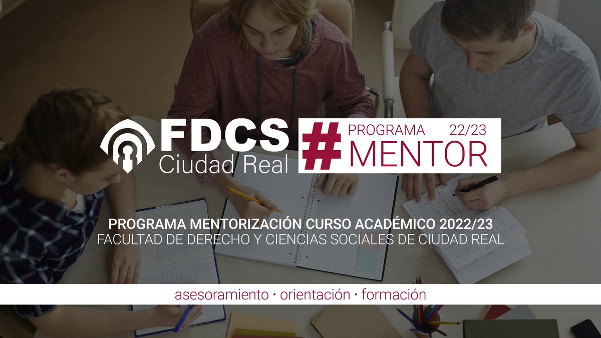 DelDerechoCCSS's tweet photo. Desde la #FDCSCiudadReal se pone en marcha el #ProgramaMentor🫂 que permitirá que estudiantes de 2° o posteriores cursos apoyen y orienten a los nuevos estudiantes de 1° curso. 

Para más info. sigue leyendo este hilo... 👇 https://t.co/i8VJdquRfX