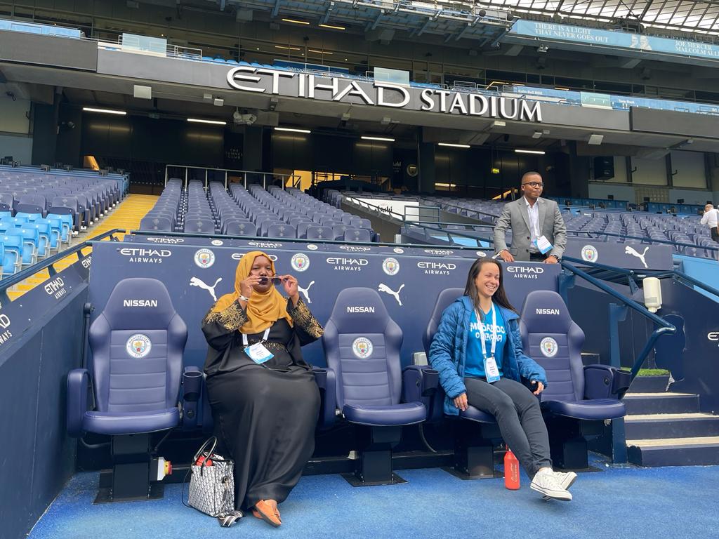 jamila_mayanja's tweet photo. #OYW2022 got us watching the opening ceremony from the VIP lounge of Etihad Stadium of @mancity but 1st a tour ...thank you @oneyoungworld and #EnterpriseForPeace2022 #smartgirlsug #mtngirlswithtools https://t.co/Jj8qBJcvE3