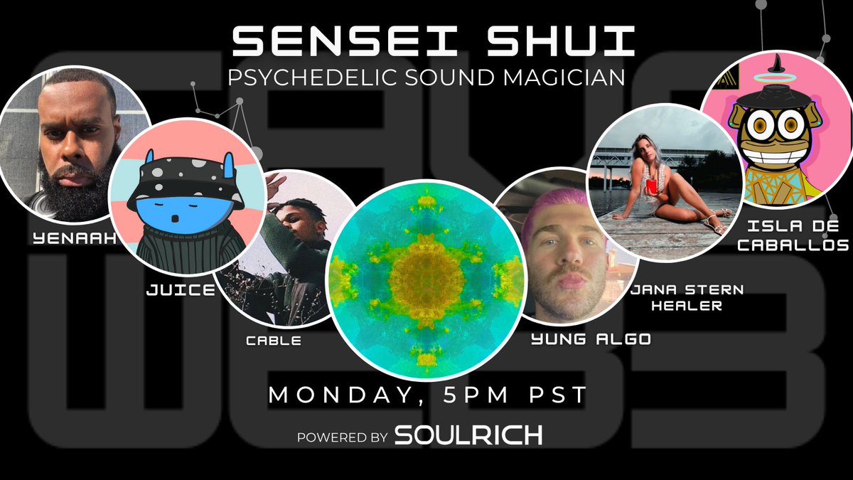 Sensei Shui | Spiritual Fitness | Healing Music (@sensei_shui) on Twitter photo TONIGHT at 5PM PST
AWAKEN 👁 Controversial Spirituality🎙️ by
<a href="/SaveWeb3/">SAVEweb3</a>
Is Social Media a tool or are you being used?
🗣️
<a href="/JanaSternHealer/">𓂀Jana Stern𓂀✨</a>
@_Yenaah_
<a href="/Juiceofficial2x/">Juice 🫐</a>
<a href="/shockthetv/">CABLE M.</a>
<a href="/yungalgorithm/">yung algorithm</a>
@ISLADECABALLOS
✅Conscious Use of Tech
✅Peace in Change
✅Setting Boundaries TONIGHT at 5PM PST
AWAKEN 👁 Controversial Spirituality🎙️ by
<a href="/SaveWeb3/">SAVEweb3</a>
Is Social Media a tool or are you being used?
🗣️
<a href="/JanaSternHealer/">𓂀Jana Stern𓂀✨</a>
@_Yenaah_
<a href="/Juiceofficial2x/">Juice 🫐</a>
<a href="/shockthetv/">CABLE M.</a>
<a href="/yungalgorithm/">yung algorithm</a>
@ISLADECABALLOS
✅Conscious Use of Tech
✅Peace in Change
✅Setting Boundaries