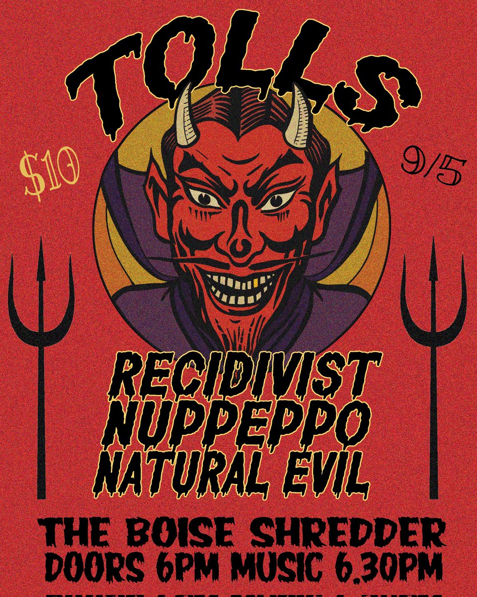 1st show in years. New line up. New songs. See you all tonight. BOISE.