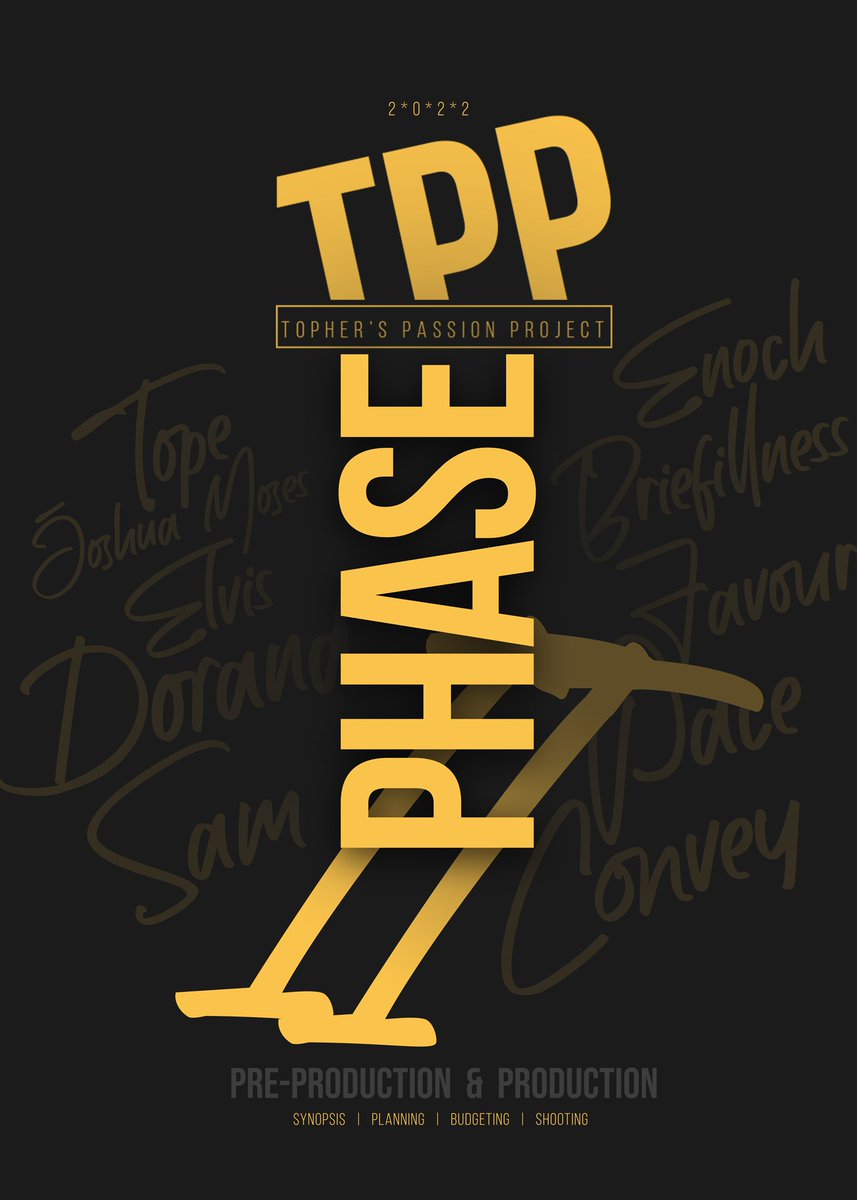 TopherIkom's tweet photo. #topherspassionproject2022
PHASE II Kicks On Today.
#Synopsis
#budgeting
#preproduction
#Production https://t.co/g9Po7UtasG