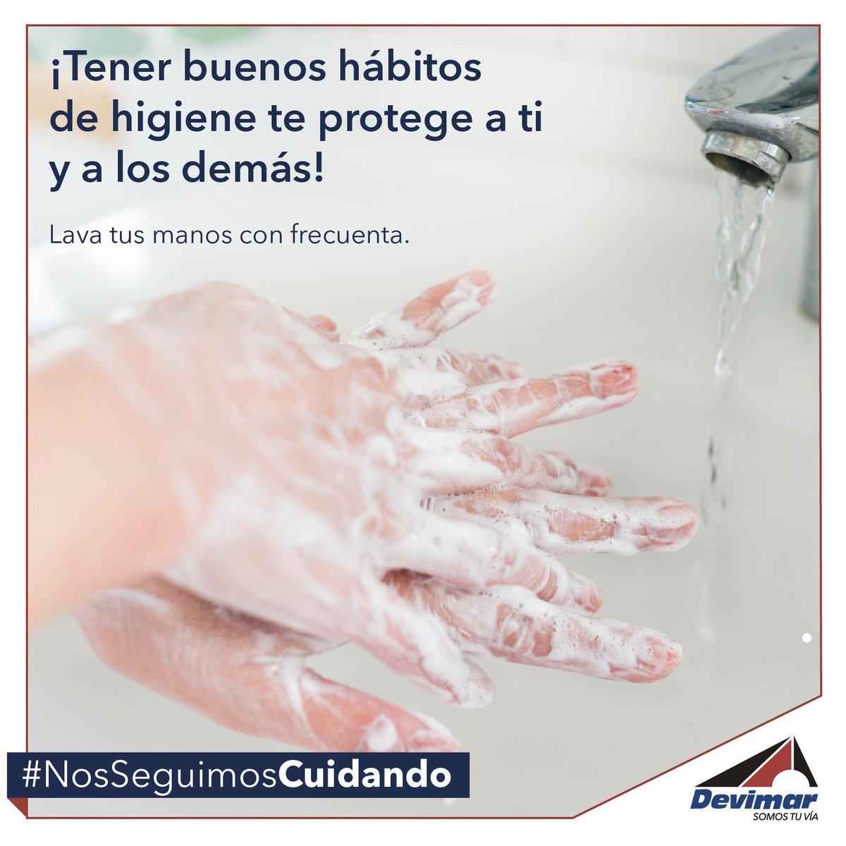 Devimar_SAS's tweet photo. Si tienes buenos hábitos de higiene, puedes reducir el riesgo de contagiarte de virus y bacterias. El autocuidado depende de ti. #NosSeguimosCuidando. #SomosTuVía https://t.co/RIIfuFOpQy