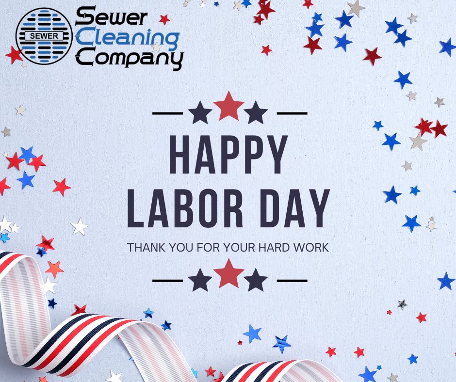 SewerCleaningCo's tweet photo. Today, and every day, we celebrate our hard-working SCC team and ALL working people! 

#laborday #labor #day #thanks #thankyou #thankful #employee #appreciation #hardwork #hard #work https://t.co/kanfkjmtqJ