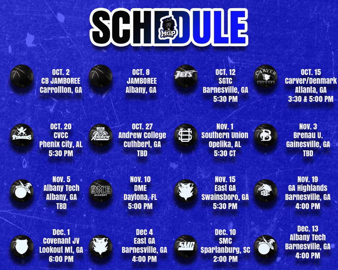 Take a look at our first semester schedule!