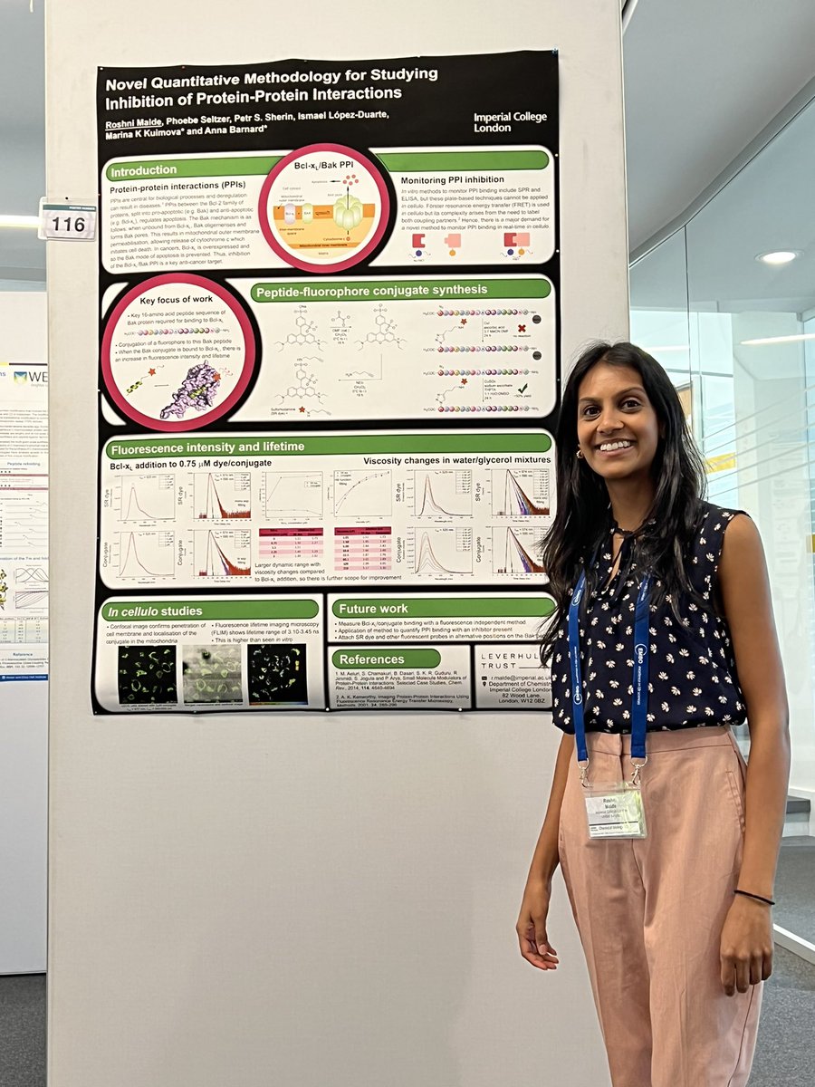 If you want to learn more about studying protein-protein interactions using fluorescence lifetime come and see <a href="/roshni_malde/">Roshni Malde</a>’s poster (116) at #EMBOChemBio