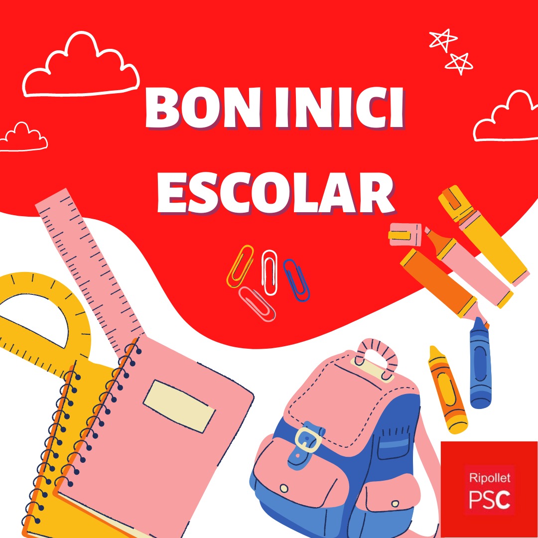 PSCRIPOLLET's tweet photo. 🙌Des del @PSCRIPOLLET us desitgem un bon inici de curs als prop de 5.700 alumnes d'infantil, primària i ESO, que començaran aquesta setmana el curs 2022-2023.
#Ripollet
#pscripollet https://t.co/9AxpPQK9hf