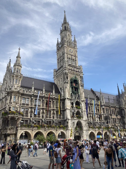 The Neues Rathaus (new town hall) in Munich