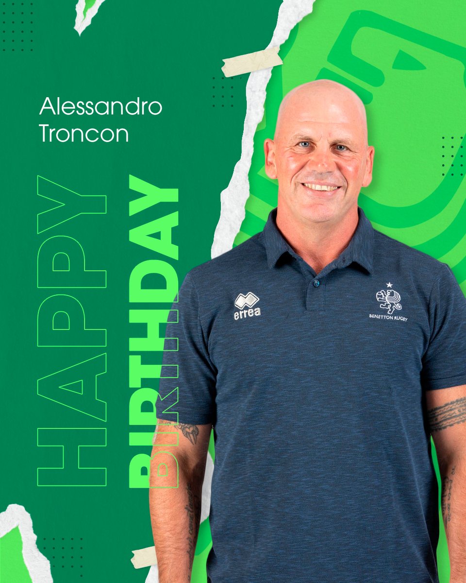 BenettonRugby's tweet photo. Tanti auguri al nostro skills coach Alessandro #Troncon 🦁​🥳​🎂​

#WeAreLions https://t.co/NyoIKec4ys