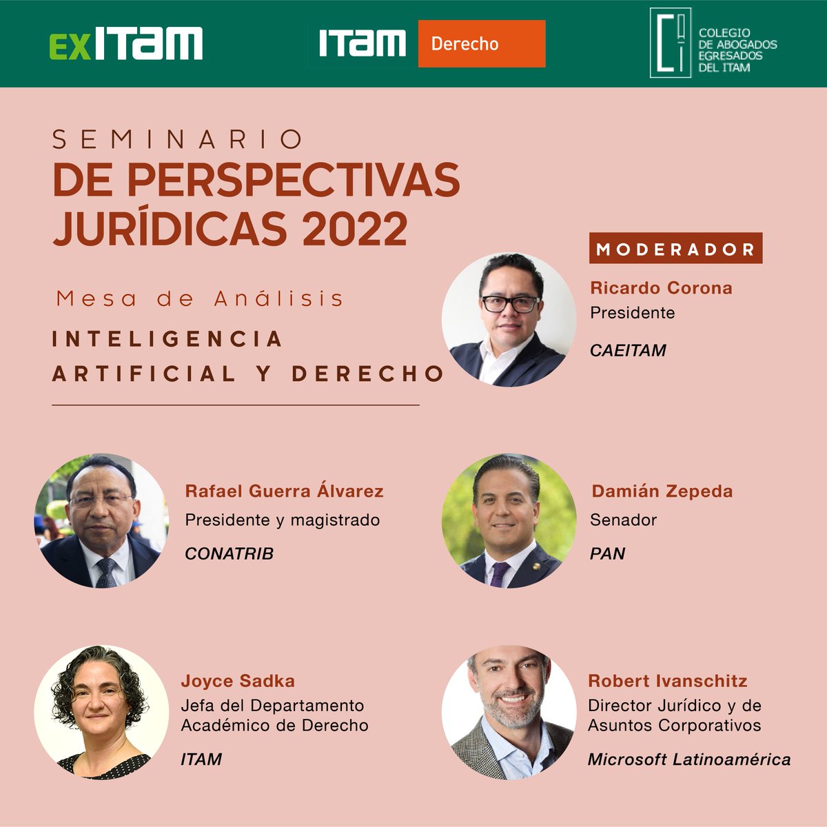 Derecho_ITAM's tweet photo. ¿Todavía no te registras? Aún estás a tiempo: https://t.co/LkFzoWUA8x
Una de las mesas de análisis que se llevará a cabo será "Inteligencia Artificial y Derecho" ⬇️
¡Te esperamos! @ITAM_mx @ExITAM @caeitam. https://t.co/9Gt3S9U1OD