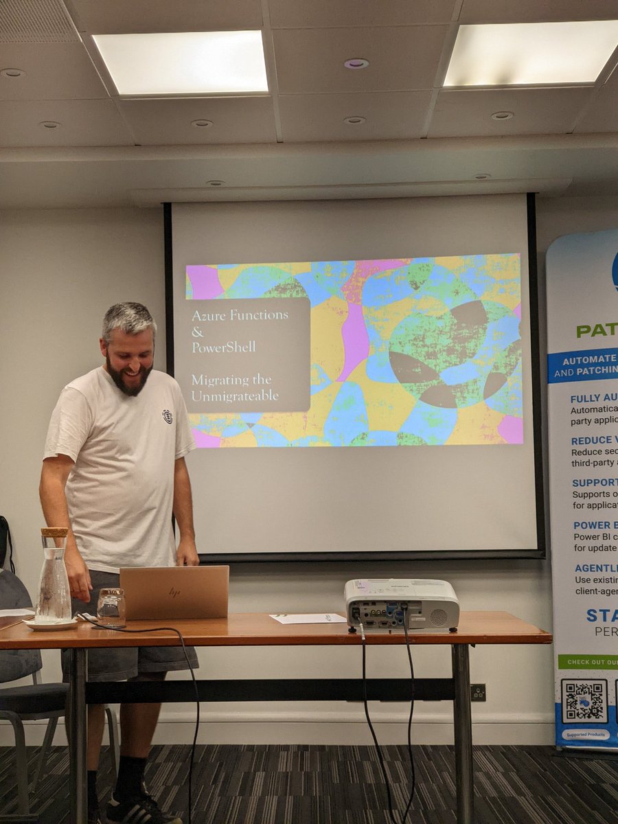 jpomfret's tweet photo. Ready for @BrettMiller_IT to tell us all about Azure Functions at @PSSouthampton https://t.co/7g76V4uegl