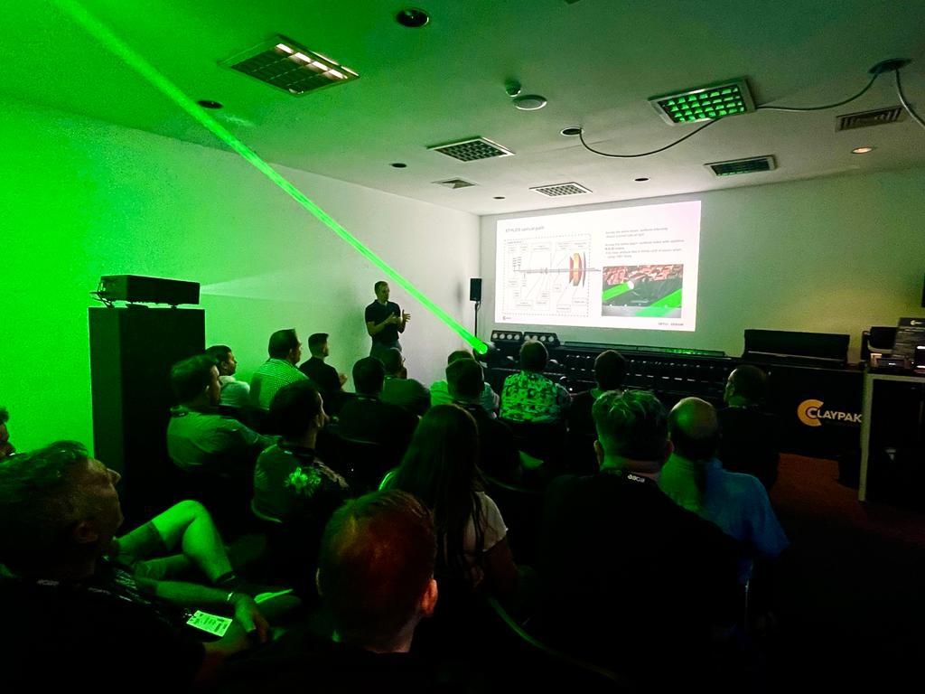 ClayPakyNews's tweet photo. Talking about our newest #products and #technologies during the today's seminars at @plasashow in London!
#Claypaky #TurningVisionsIntoLight #XtylosFamily #VoleroBattenAqua #SinfonyaProfile600 #TamboraFlash #TamboraLinear #CloudIO #Plasa2022 https://t.co/vaeJzMWUl1