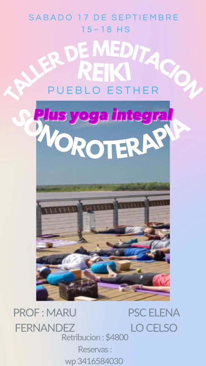 julaafernandezz's tweet photo. Mi tía está dando un taller de meditación y sonoterapia! En Pueblo Esther❤️ es una experiencia única! Cualquier consulta al privado ❤️ https://t.co/khCfb6qfIG