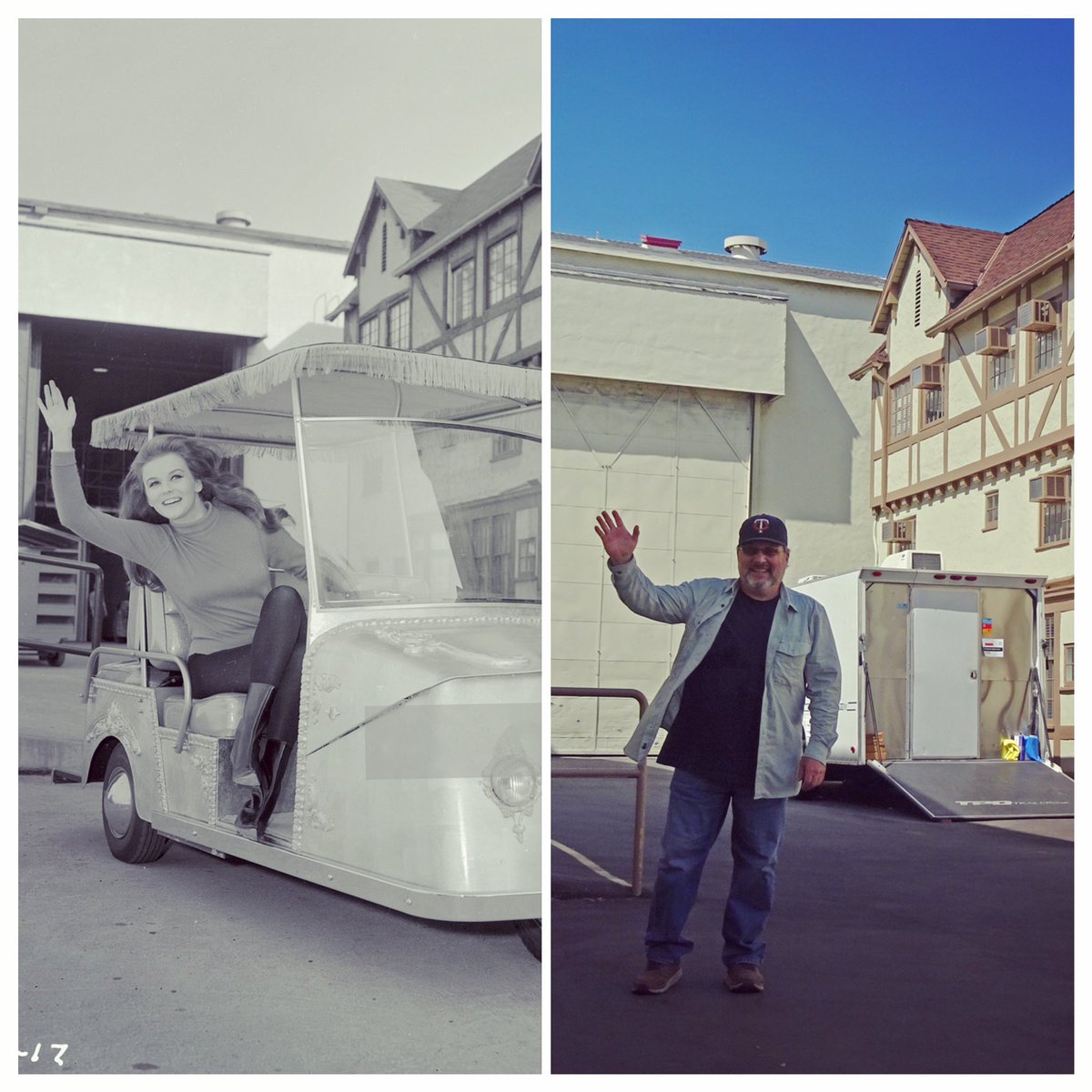 RandyShanofsky's tweet photo. #AnnMargret in her custom golf cart on Avenue M between Stages 3 &amp; 5 at #ParamountStudios during production of #TheSwinger, 1965. https://t.co/HlVeHshQhC