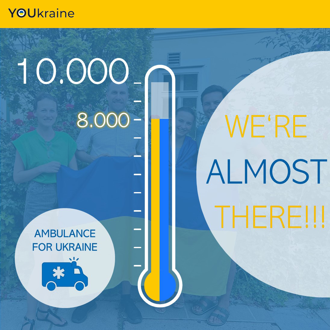Let's make one final push to meet our and <a href="/jesse_history/">Jesse Alexander</a> fundraising goal and buy an ambulance for Ukraine! 
8k already raised!
2k more to go!
Please consider making your contribution at youkraine.at/donate/!