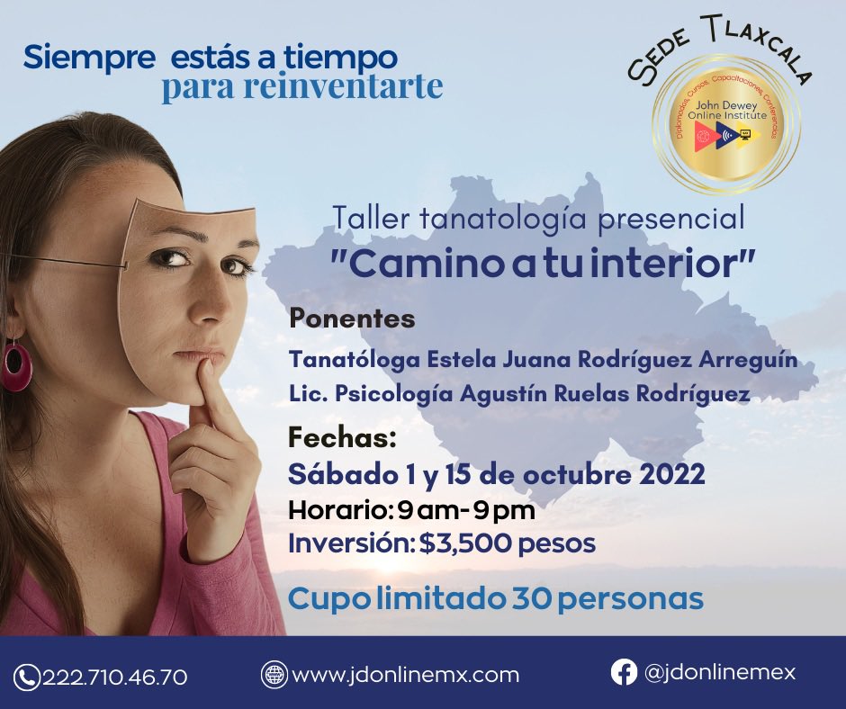 rbnarvizu's tweet photo. Inscríbete en nuestro TALLER de Tanatología. Profundiza, conoce y sana. No condiciones tu vida a que el otro te pida perdón, porque probablemente no ocurra, además; dejar de hacerlo le resta poder a esa persona sobre ti. ¡CONTACTANOS!
#Tlaxcala #Apizaco #tlaxco #Chiautempan https://t.co/JiVXZBZ83E